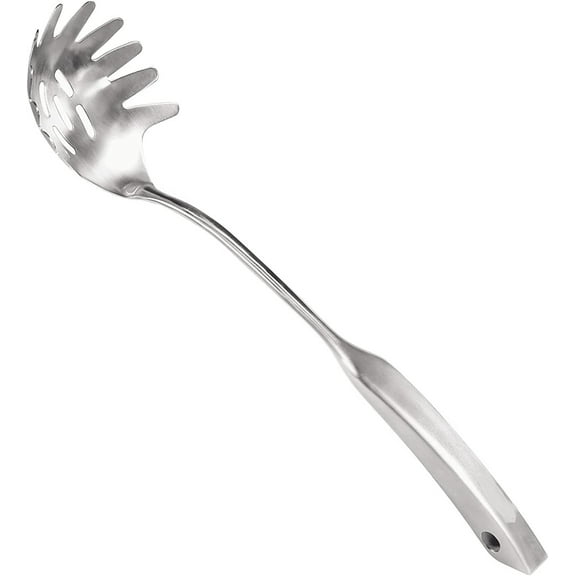 Spaghetti Server, [Rustproof, Integral Forming, Durable] Newness 304 Stainless Steel Pasta Fork with Vacuum Ergonomic Handle, Comfortable Grip Design Spaghetti Server for Kitchen, 14.33 Inches