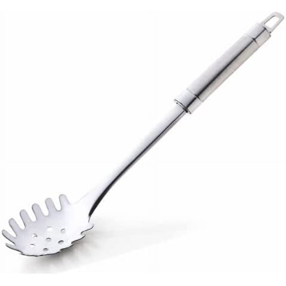 Spaghetti Server, Rustproof, Integral Forming, Durable Stainless Steel Pasta Fork with Vacuum Ergonomic Handle, Comfortable Grip Design Spaghetti Server for Kitchen, 14 Inches