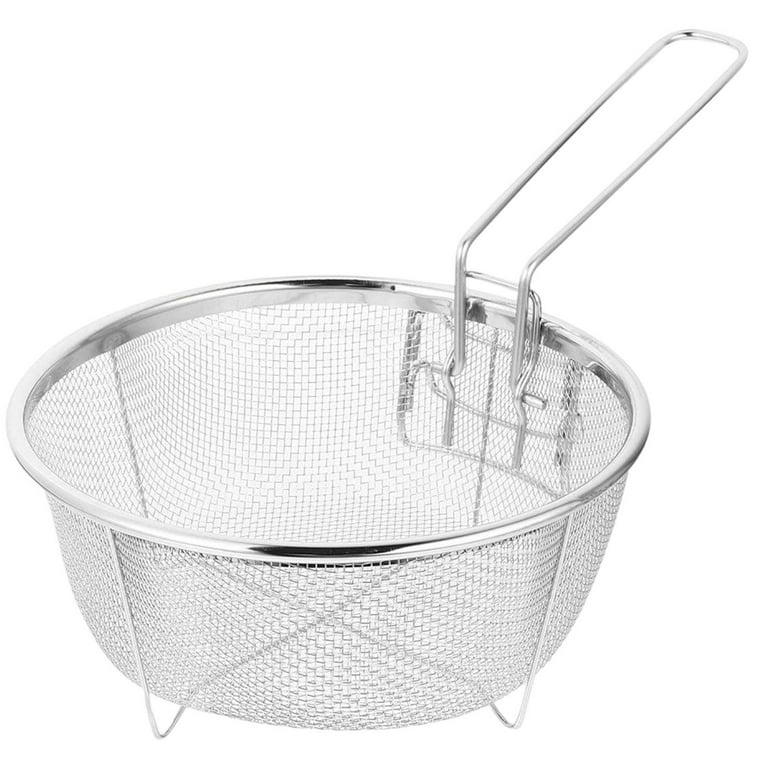 Stainless Steel Mesh Cook Strainer Pasta Noodle Drain Fry Basket Food Colander Stainless Steel Mesh Cook Strainer Pasta Noodle Drain Fry Basket Food Colander