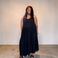 thumbnail image 1 of Spaghetti Strap Fit & Flare Plus Size Maxi Dress, 1 of 3