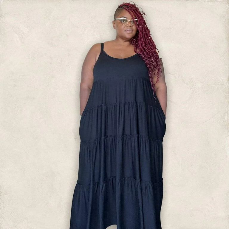 green emerald velvet dress Hi Curvy Plus Size Women Effortless Fit & Flare Maxi Dress main image 1