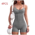 thumbnail image 1 of Spaghetti Strap Shorts Jumpsuit Sports Yoga Workout Tight Romper Women Fashion Fitness Sportwear, 1 of 11
