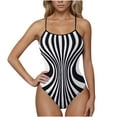 thumbnail image 1 of Spaghetti Strap Swimsuits for Women One Piece Swimwear Sleeveless Tummy-Control Bathing Suit Fitness White, XL, 1 of 5
