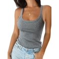 thumbnail image 1 of Spaghetti Strap Women Sleeveless Solid Color Tank Tops, 1 of 2