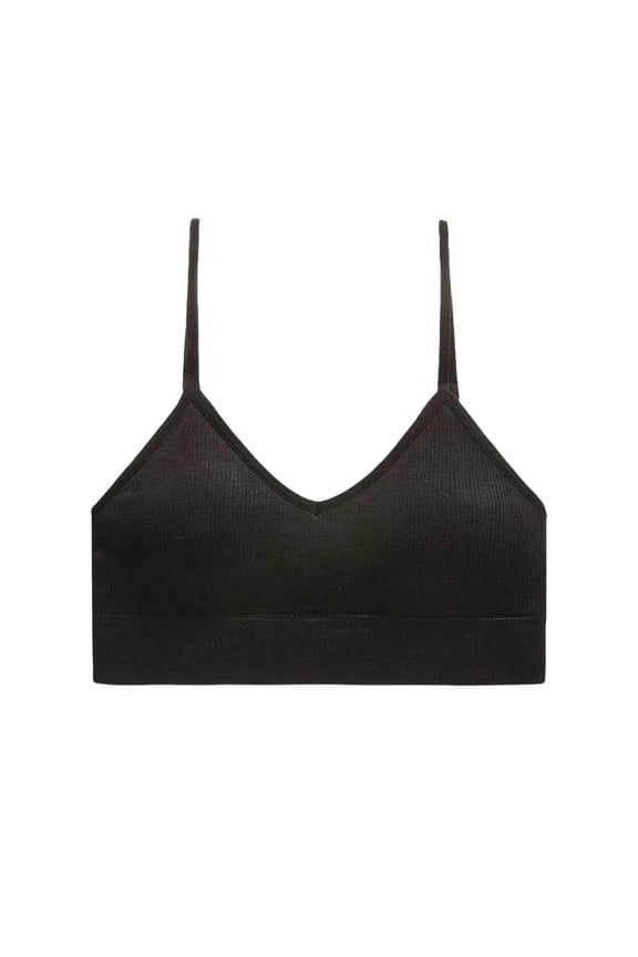 Spaghetti Straps Sports Bra for Women Comfort Wireless V Neck Ladies Camisole Yoga Bras