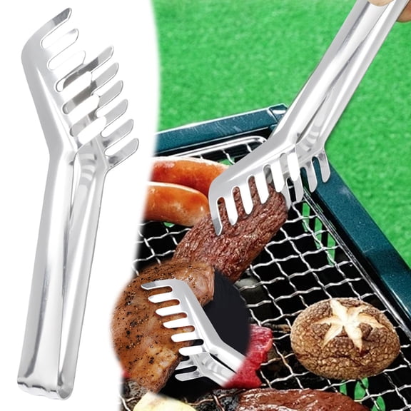 Spaghetti Tongs for Serving Pasta, Pasta Serving Tongs Stainless Steel Kitchen Cooking Tongs Comb Shaped Food Clip for Pasta Noodles BBQ Buffet, Dishwasher Safe