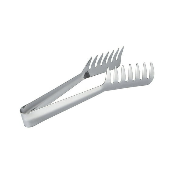 Spaghetti Tongs Stainless Steel | Comb Shaped Pasta Noodle Bread Clip Heavy Duty Food Serving Tongs | Ergonomic Handle, Rust-Resistant, Integral Molded Kitchen Utensil for Pastries, Buffet, BBQ