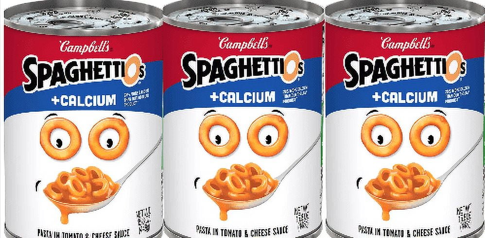 SpaghettiOs Canned Pasta Plus Calcium - 15.8oz pack of 3 - Walmart.com