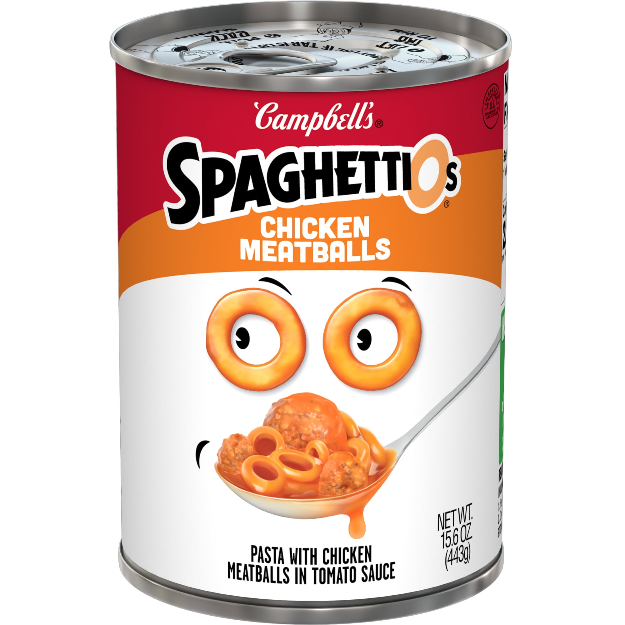 SpaghettiOs Canned Pasta with Chicken Meatballs, 15.6 oz Can