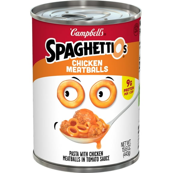 SpaghettiOs Canned Pasta with Chicken Meatballs, 15.6 oz Can