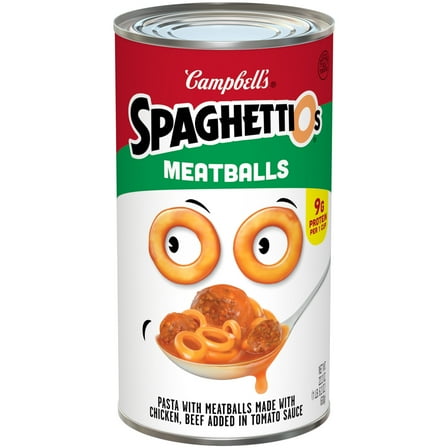 SpaghettiOs Canned Pasta with Meatballs, 22.2 oz Can