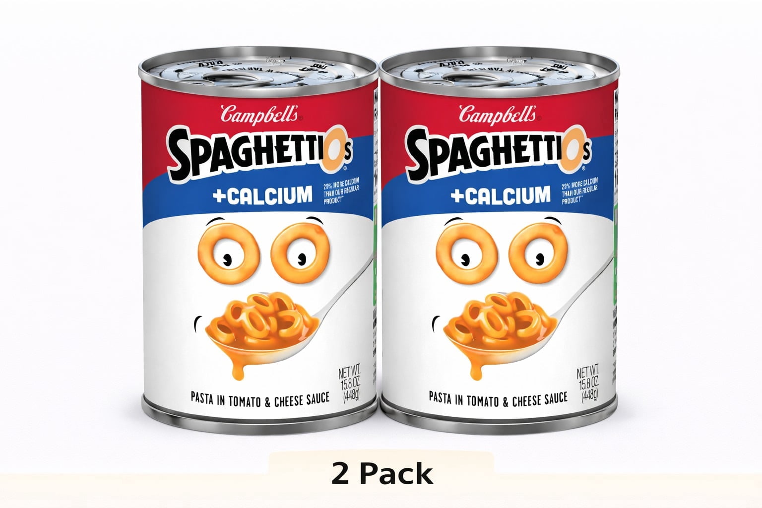 2X-SpaghettiOs Original Canned Pasta Plus Calcium - 15.8 oz