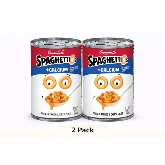 SpaghettiOs Original Canned Pasta Plus Calcium, 15.8 oz Can (Pack of 2)