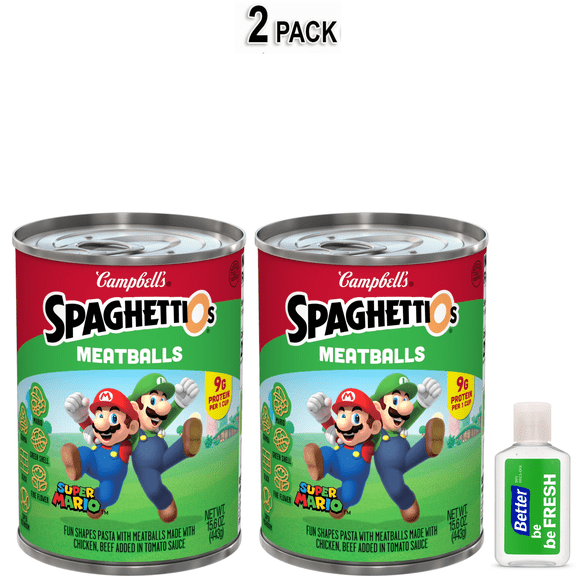 SpaghettiOs Super Mario Bros Canned Pasta with Meatballs, 15.6 oz