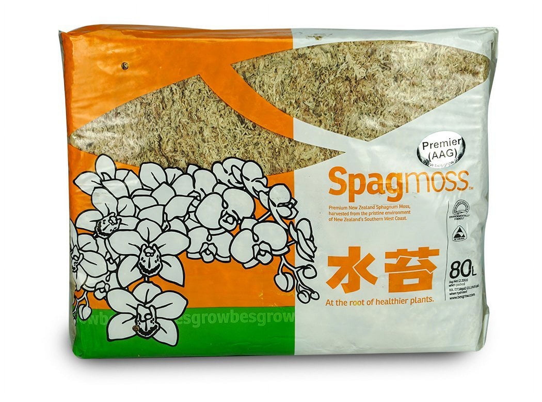 Spagmoss Premium New Zealand Sphagnum Moss AA Grade (1 Kilogram)