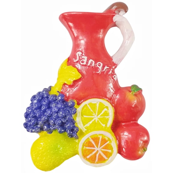 Spain 3D Sangria Fridge Magnet Souvenir Gift,Resin Handmade Spain Refrigerator Magnet Home Decoration Collection