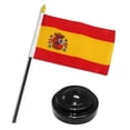 thumbnail image 1 of Spain 4"x6" Flag Desk Set Table Stick Black Base (Premium Polyester), 1 of 1