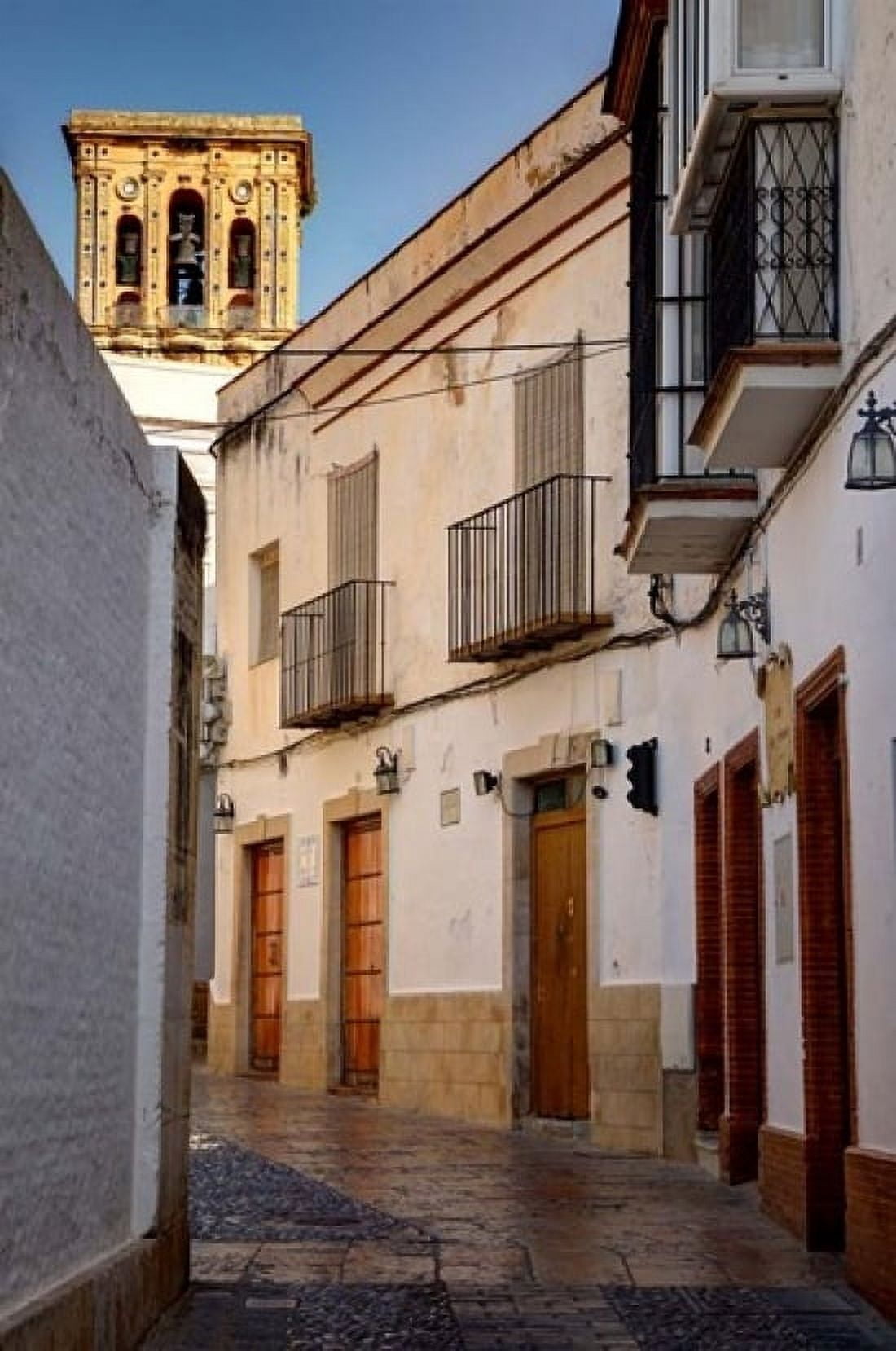 Spain Andalusia Cadiz Arcos De la Fontera Typical Street View Canvas Art - Julie Eggers DanitaDelimont (18 x 24)