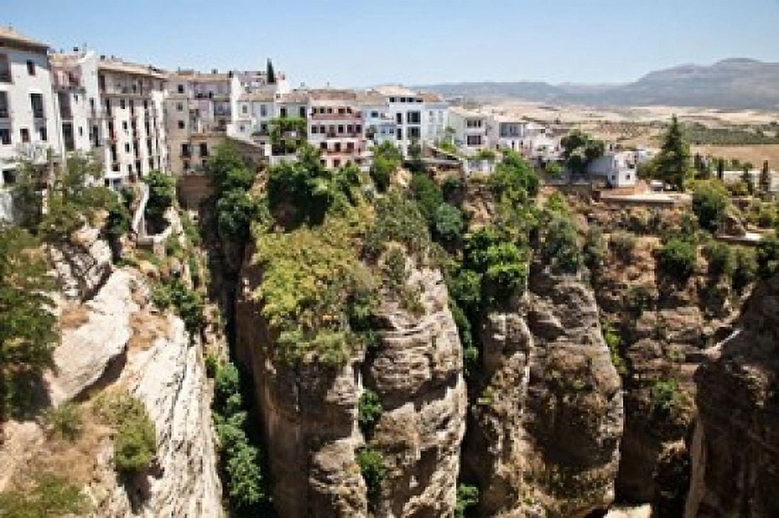 Spain Andalusia Malaga Province Hillside town of Ronda Canvas Art - Julie Eggers DanitaDelimont (38 x 25)