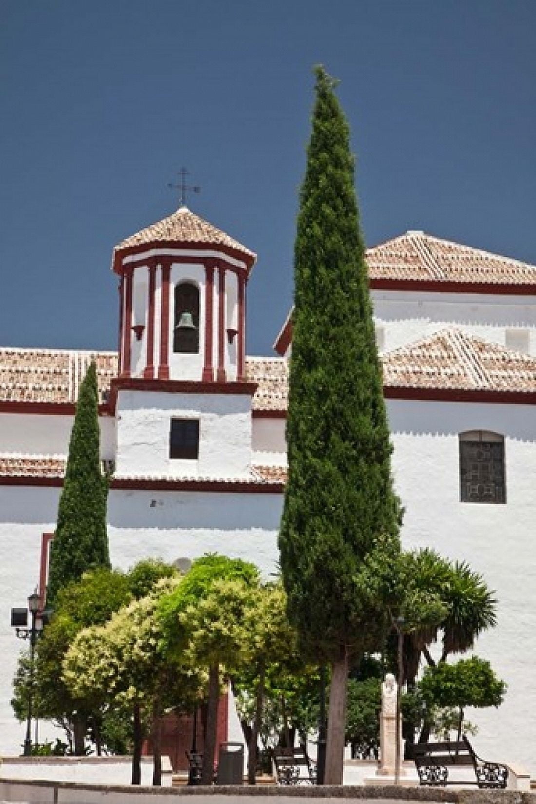 Spain Andalusia Malaga Province Ronda Church of Santa Cecilia Canvas Art - Julie Eggers DanitaDelimont (18 x 24)