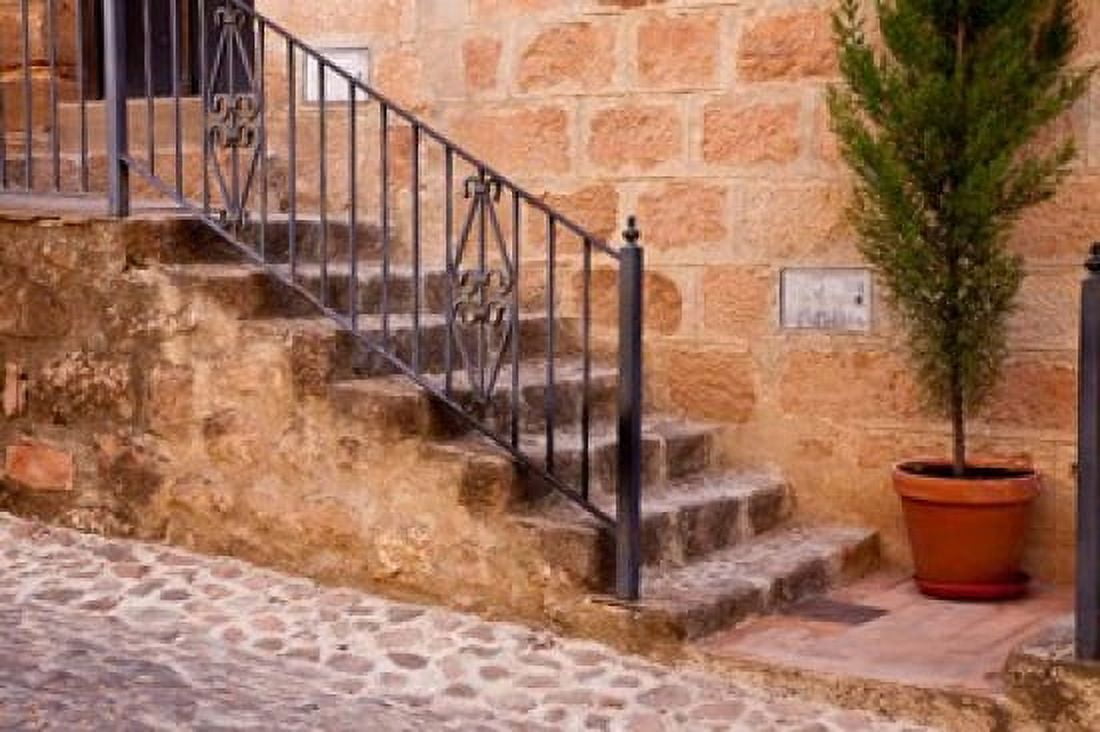 Spain Andalusia Street scene in the town of Banos de la Encina Canvas Art - Julie Eggers DanitaDelimont (38 x 25)