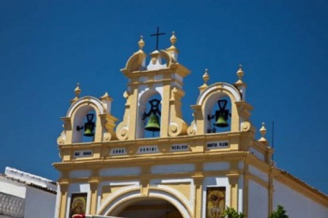 Spain Andalusia Zahara Bell tower of the San Juan de Letran Chapel Canvas Art - Julie Eggers  DanitaDelimont (38 x 25)