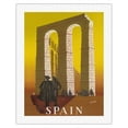 thumbnail image 1 of Spain - Aqueduct of Segovia - Vintage Travel Poster by Jacques H. Delpy c.1943 - Fine Art Rolled Canvas Print 20in x 26in, 1 of 4