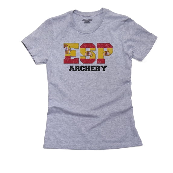 Spain Archery - Olympic Games - Rio - Flag Women's Cotton Grey T-Shirt