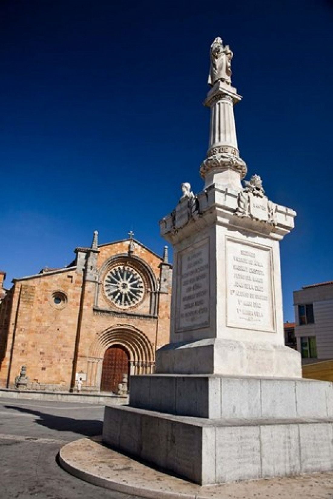 Spain Avila St Peters Church in the Plaza De Santa Teresa Canvas Art - Julie Eggers DanitaDelimont (25 x 38)