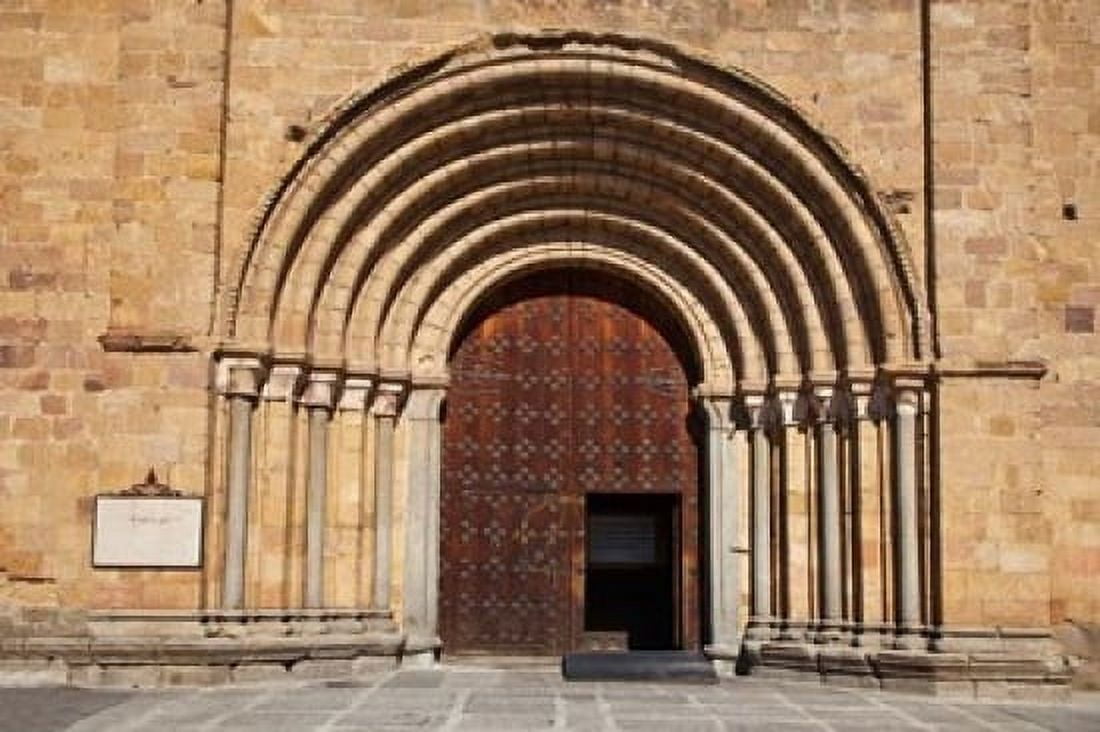 Spain Avila St Peters Church in the Plaza De Santa Teresa Canvas Art - Julie Eggers DanitaDelimont (38 x 25)