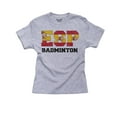 thumbnail image 1 of Spain Badminton - Olympic Games - Rio - Flag Boy's Cotton Youth Grey T-Shirt, 1 of 2