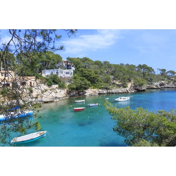 Spain Balearic Islands Mallorca Santanyi Cala Figuera. Small colorful fishing harbor Poster Print by Emily Wilson