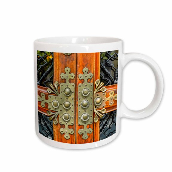 3drose, Spain, Barcelona. Door Handle., 11oz Mug