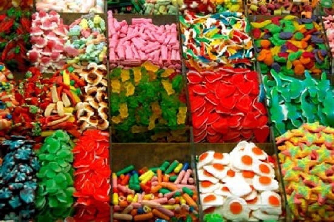 Spain Barcelona La Rambla market candy Canvas Art - Cindy Miller Hopkins DanitaDelimont (17 x 11)