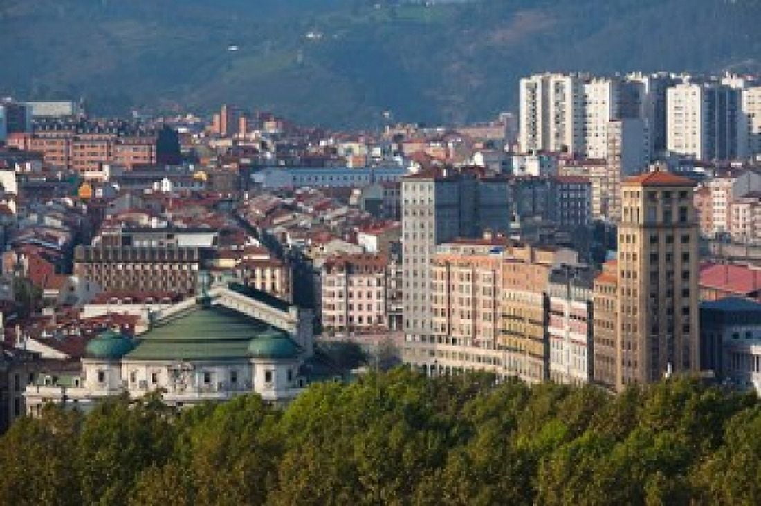 Spain Bilbao Parque Etxebarria Park Canvas Art - Walter Bibikow DanitaDelimont (38 x 25)