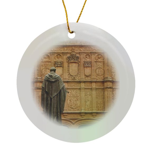 3drose, Spain, Castilla Y Leon, University of Salamanca - Eu27 Wbi0628 - Walter Bibikow, Circle Porcelain Ornament