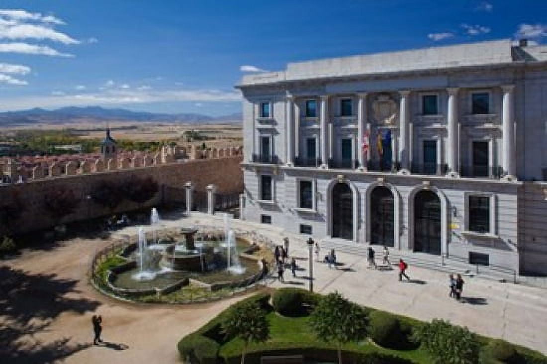 Spain Castilla y Leon Avila Plaza Adolfo Suarez Canvas Art - Walter Bibikow DanitaDelimont (38 x 25)