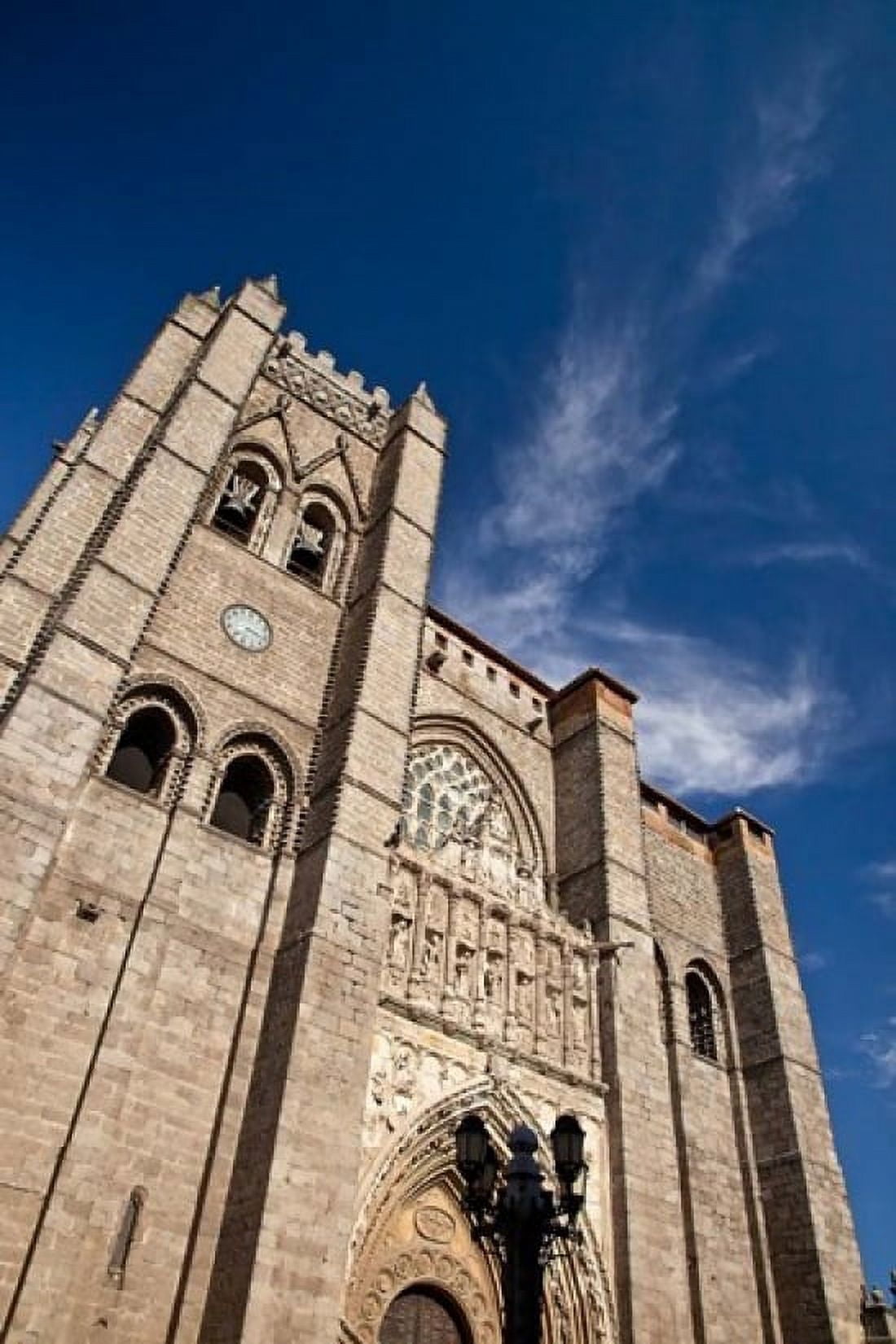 Spain Castilla y Leon Region Avila Avila Cathedral detail Canvas Art - Julie Eggers DanitaDelimont (18 x 24)