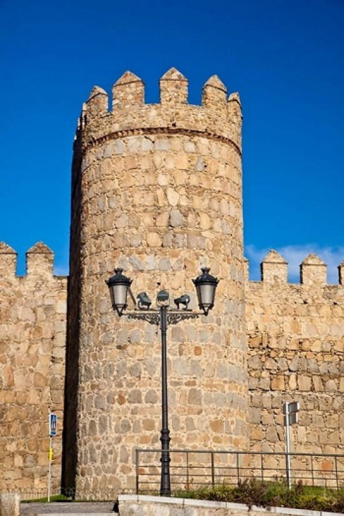 Spain Castilla y Leon Scenic medieval city walls of Avila Canvas Art - Julie Eggers DanitaDelimont (18 x 24)