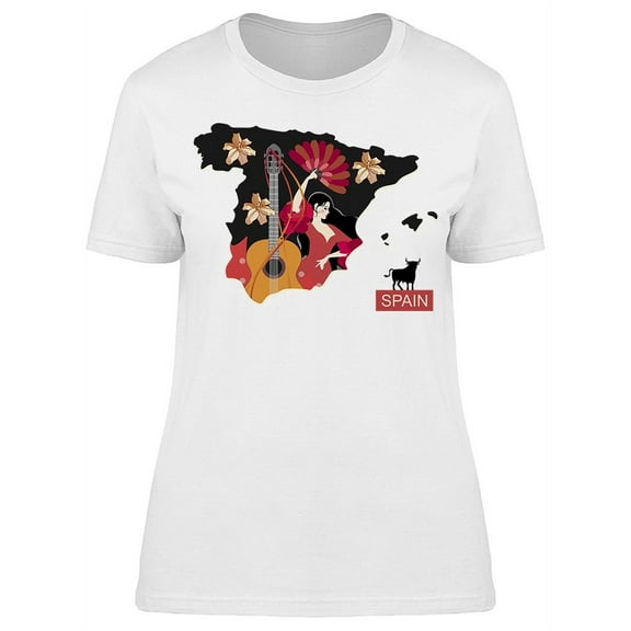 Spain Dancer Flamenco T-Shirt Women -Image by Shutterstock, Female x-Large