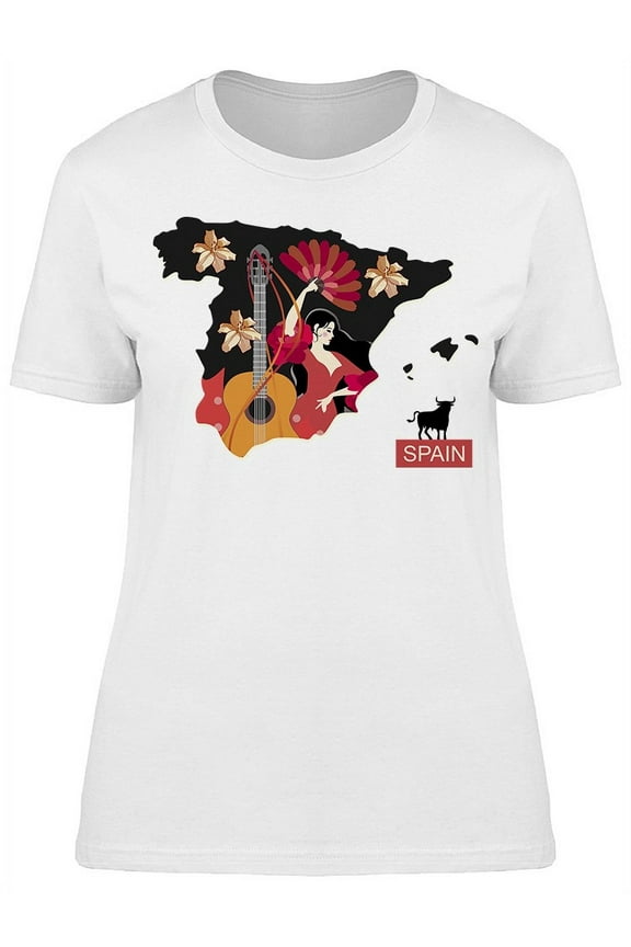 Spain Dancer Flamenco T-Shirt Women -Image by Shutterstock, Female x-Large