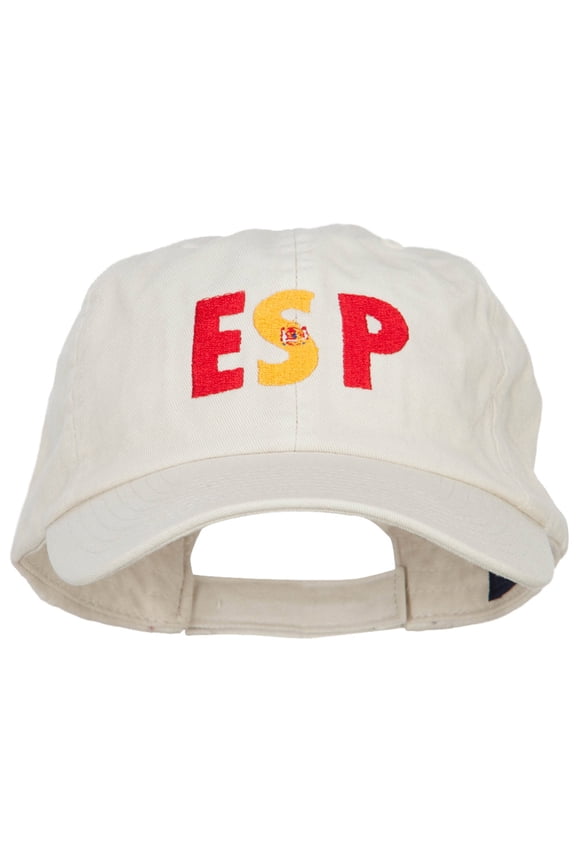 Spain ESP Flag Embroidered Low Profile Cap - Putty OSFM