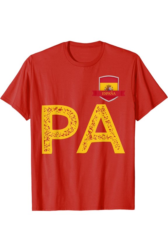 Spain España Human-Flag Letter P and A Spain España T-Shirt