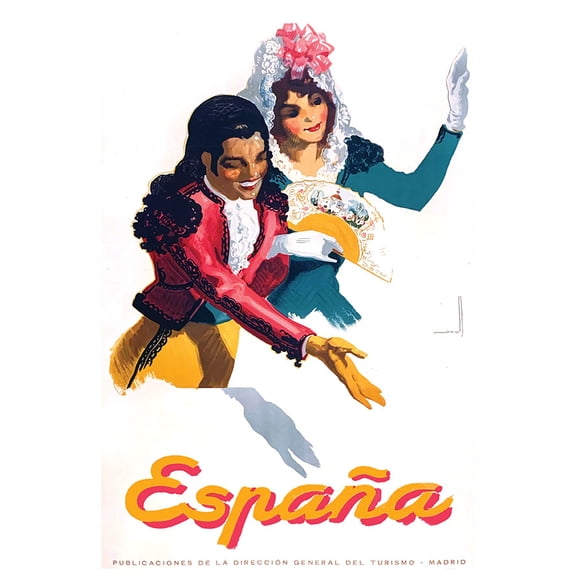 Spain - Espana 4 - Vintage Travel Poster (8x12Inches(US/CANonly))