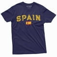 thumbnail image 1 of Spain Espana T-Shirt Spanish Flag Coat Of Arms National Patriotic Tee Shirt (3X-Large Navy Blue), 1 of 5
