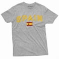 thumbnail image 1 of Spain Espana T-Shirt Spanish Flag Coat Of Arms National Patriotic Tee Shirt (X-Large Grey), 1 of 6