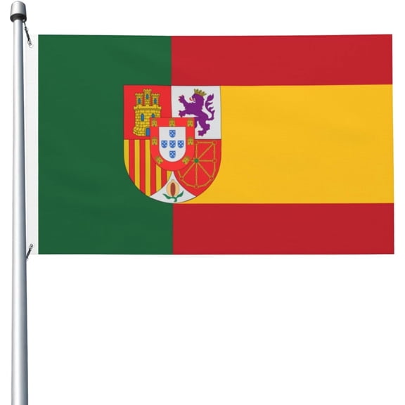 Spain Flag 3x5 Outdoor Double Sided Flag Banner For Outside With 2 Brass Grommets Patio Lawn Decor Flags