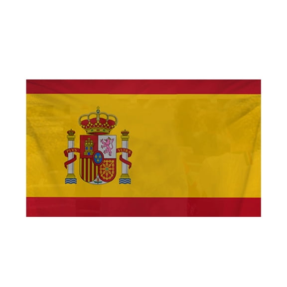 Spain Flag Cape Wearable National Flag 3x5 Ft with Sleeves, 3D Soccer Fan Body Flag with Neck Tie, Fade Resistant Polyester Cheering Gear