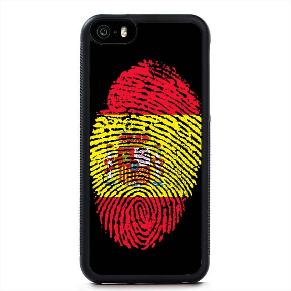 Spain Flag Fingerprint Spanish Slim Shockproof Hard Rubber Custom Case Cover For iPhone 15 Pro Max 14 Plus 13 XR