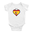 thumbnail image 1 of Spain Flag Heart Love Baby Clothing Bodysuits Boy Girl Clothes, 1 of 5